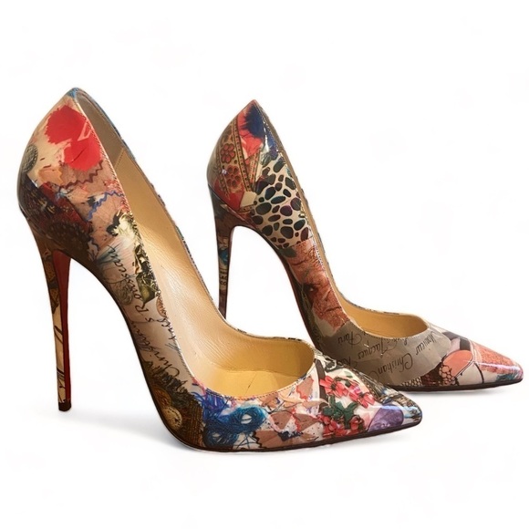 Christian Louboutin Shoes - Christian Louboutin So Kate Fashion Trash 120 Multicolor Patent Leather Pumps 40